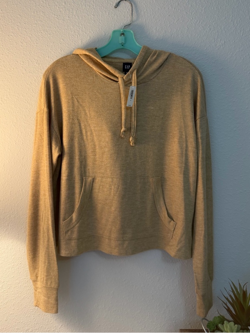 GAP Women's Hooded Pullover Sweater in Light Brown